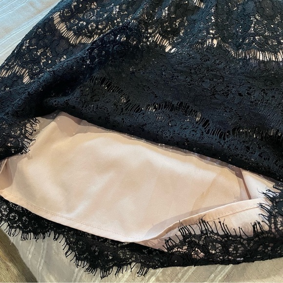 Dolce Vita Black Eyelash Lace Cutout Mini Dress Extra Small - Picture 8 of 14